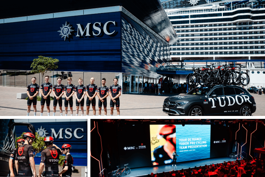 MSC Cruises begrüsst Tudor Pro Cycling an Bord der MSC World Europa